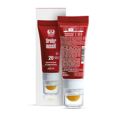 Tiroler Nussöl Alpin Sonnencreme & Lippenschutz LSF 20