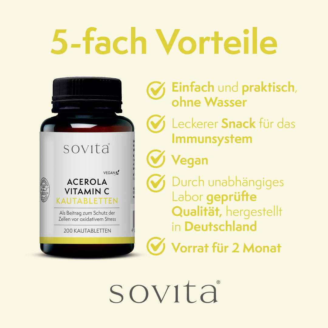 sovita Acerola Vitamin C Kautabletten