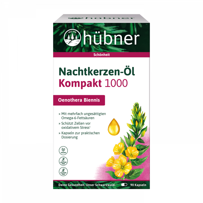 Hübner Nachtkerzen Öl Kompakt 1000 mg (90 Stk.)