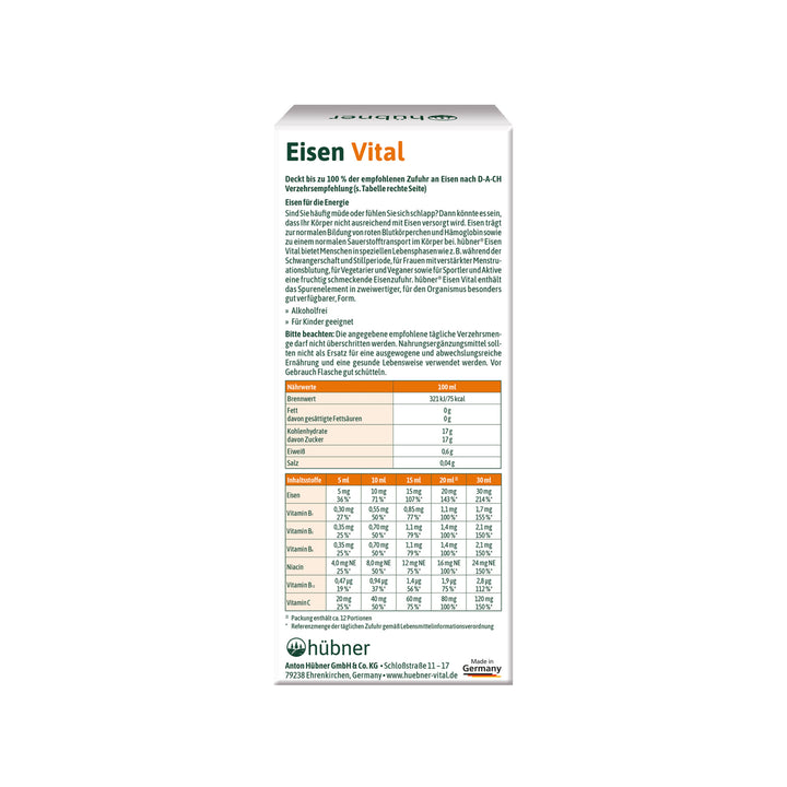 Hübner Eisen Vital - Trinksaft 500 ml