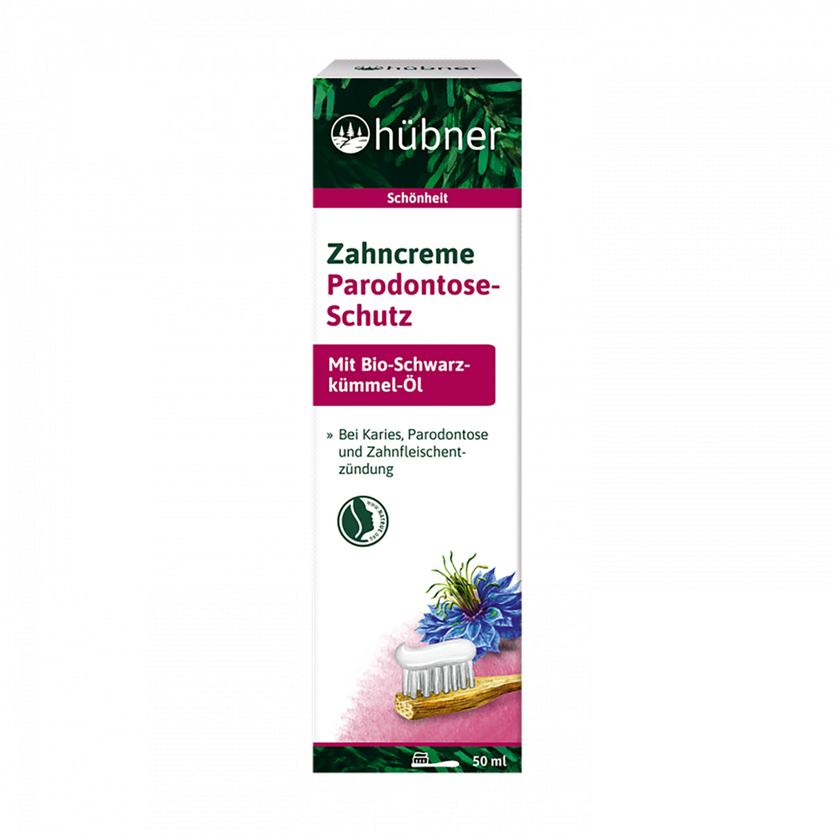 hübner Zahnpasta Zahncreme Paradontose-Schutz - Schwarzkümmel-Öl 50ml