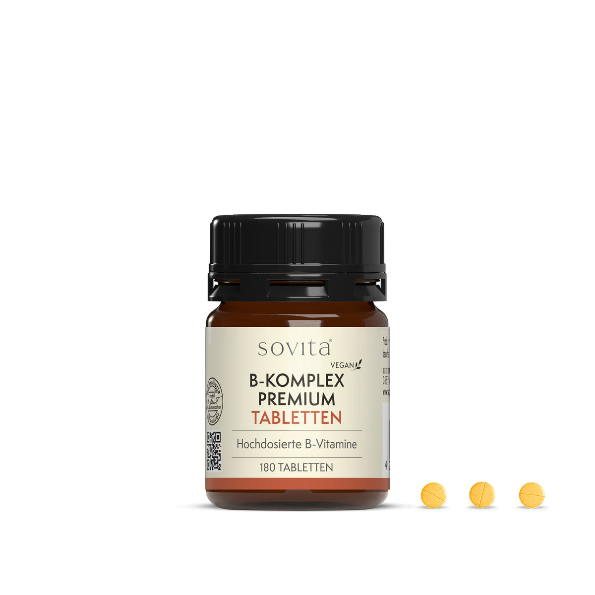 Ascopharm sovita Vitamin B-Komplex Premium, 180 vegane Tabletten hochdosiert 1, 1 er