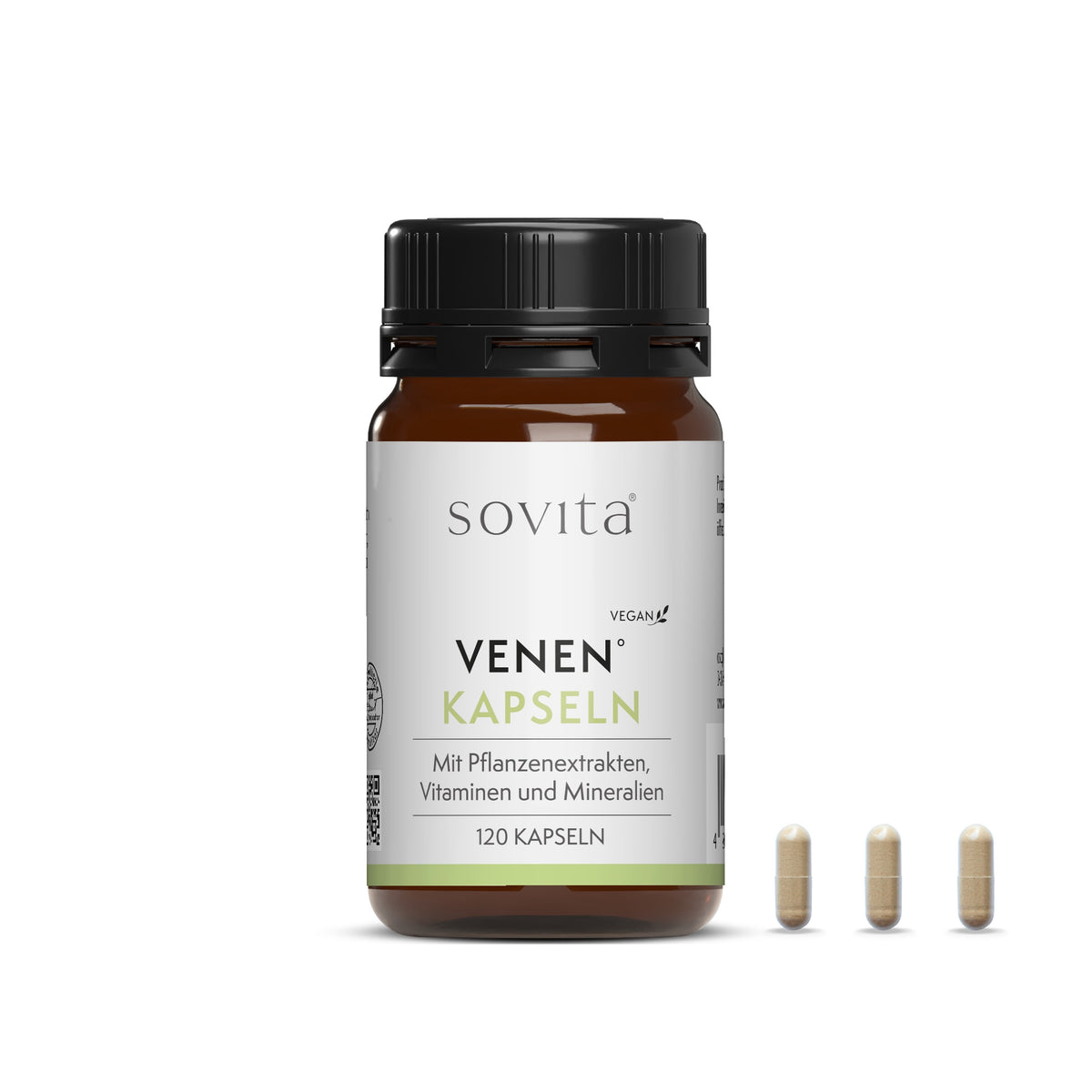 Ascopharm Venen Kapseln, 120 Stk. mit 100 mg Rosskastanie & 80 mg Vitamin C 1, 1 er