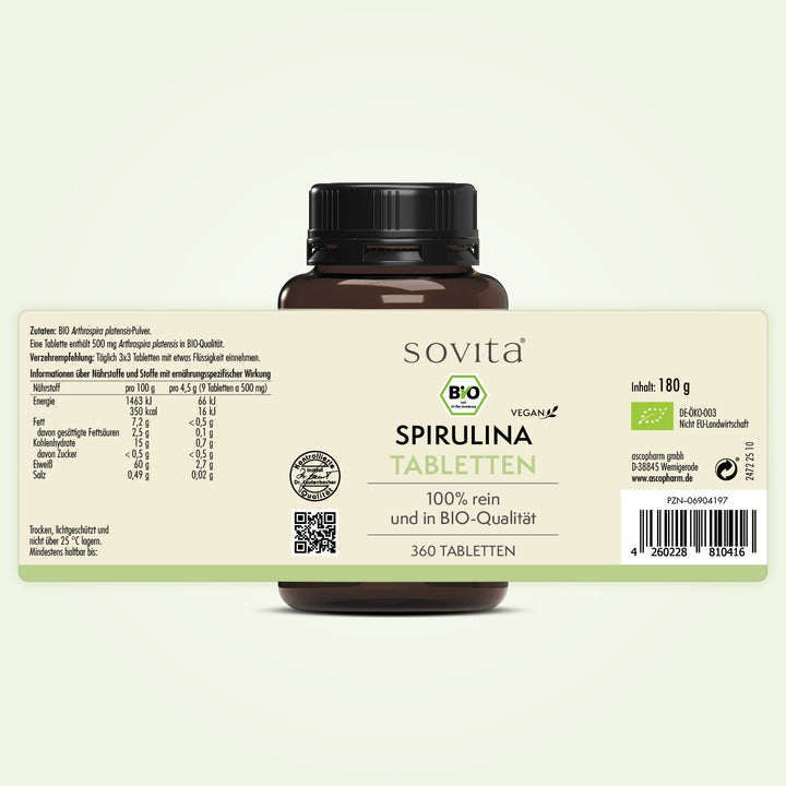 sovita BIO Spirulina 500mg Tabletten