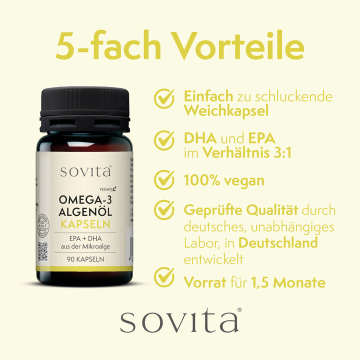 sovita Omega-3 Algenöl Kapseln