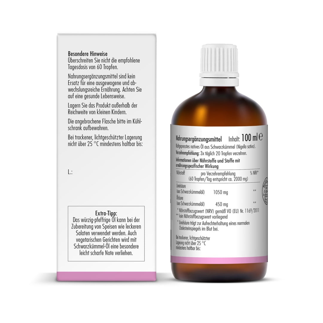 schwarzkümmelöl richtig aufbewahren sovita Schwarzkümmel-Öl I ascopharm