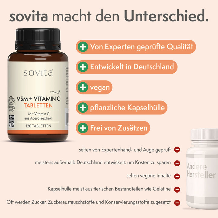 sovita MSM + Vitamin C Tabletten