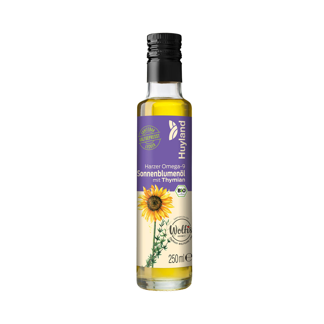 Huyland Harzer Bio Sonnenblumenöl mit Thymian (250 ml)