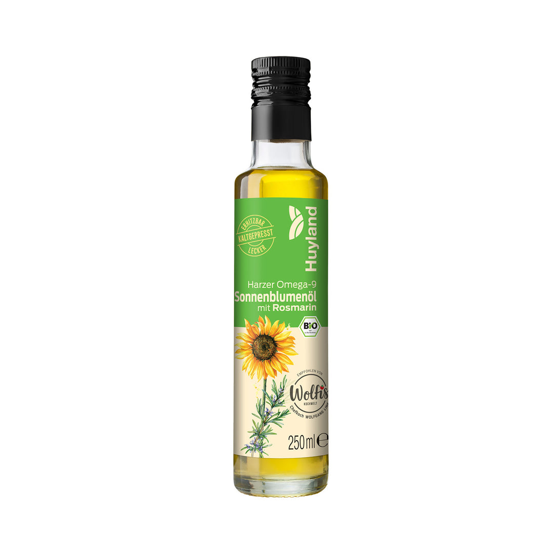 Huyland Harzer Bio Sonnenblumenöl mit Rosmarin (250 ml)