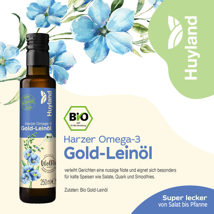 Huyland Harzer Bio Gold-Leinöl (250 ml)
