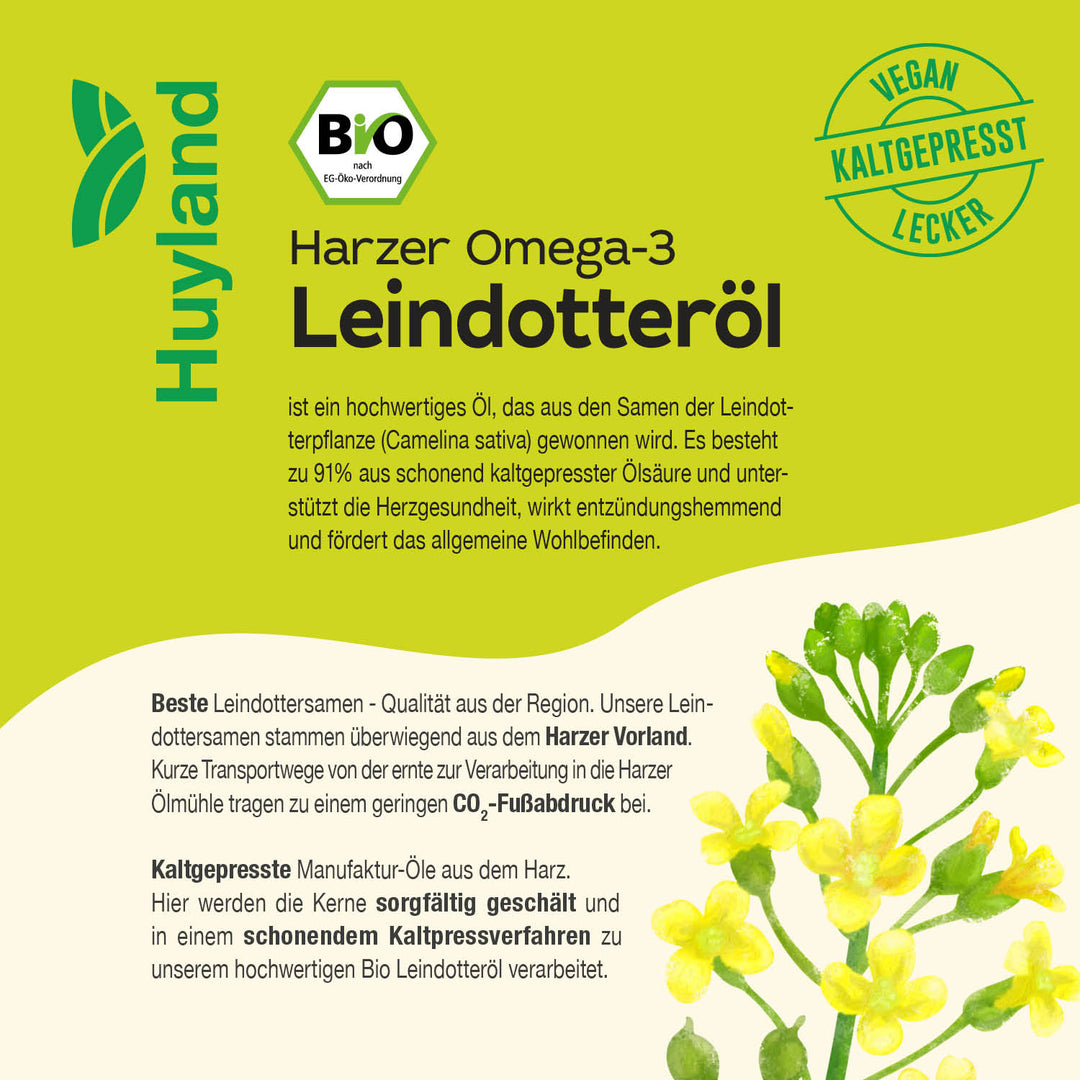Huyland Harzer Bio Leindotteröl (250 ml)