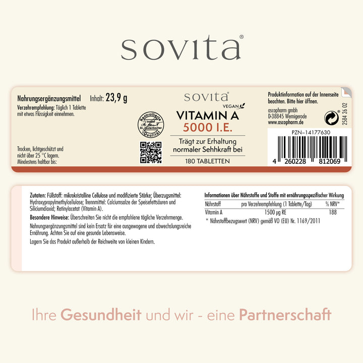 sovita Vitamin A 5000IE Tabletten