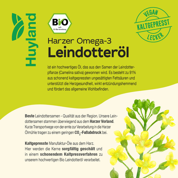 Huyland Harzer Bio Leindotteröl (250 ml)