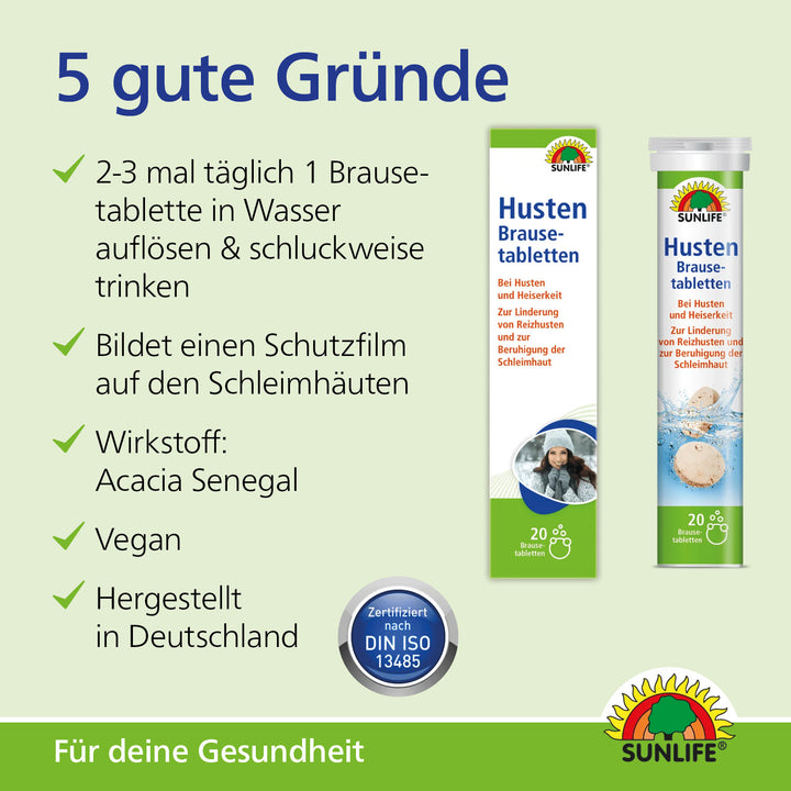 SUNLIFE Husten Brausetabletten (20 Stk.)