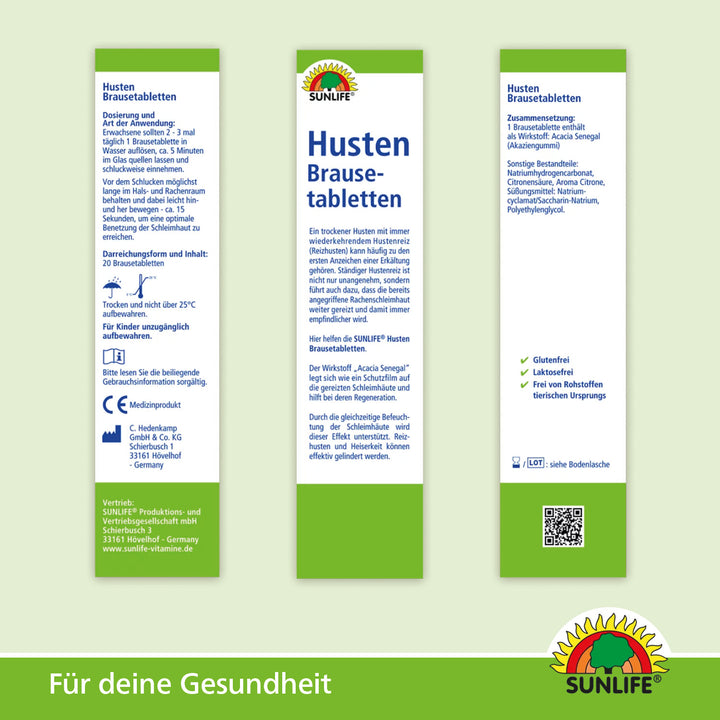 SUNLIFE Husten Brausetabletten (20 Stk.)