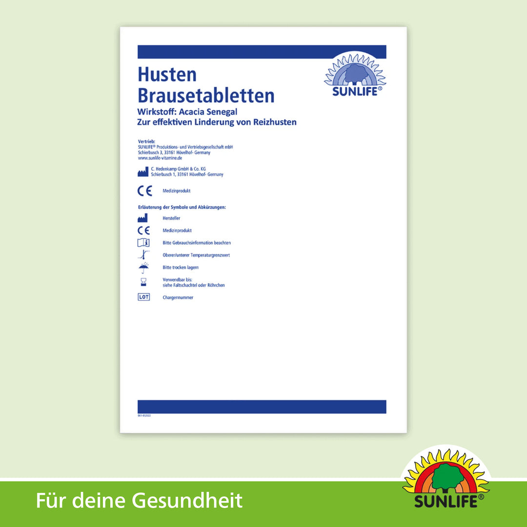 SUNLIFE Husten Brausetabletten (20 Stk.)
