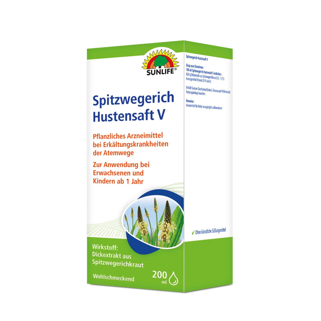 SUNLIFE Spitzwegerich Hustensaft (200 ml)