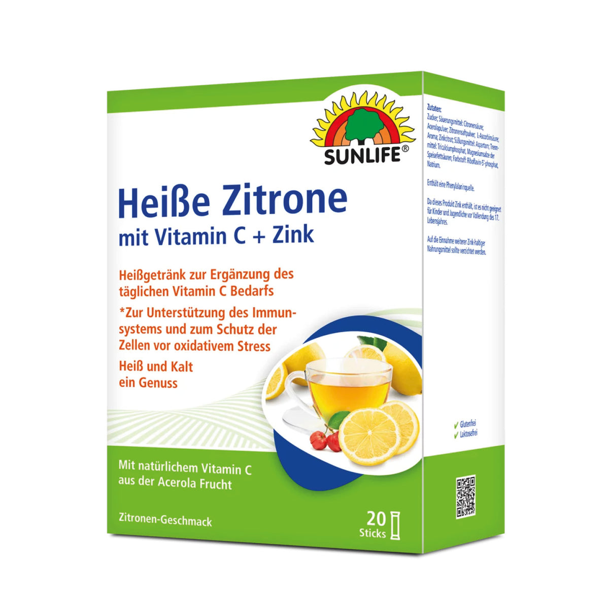 SUNLIFE Heiße Zitrone + Acerola (20 Sticks)