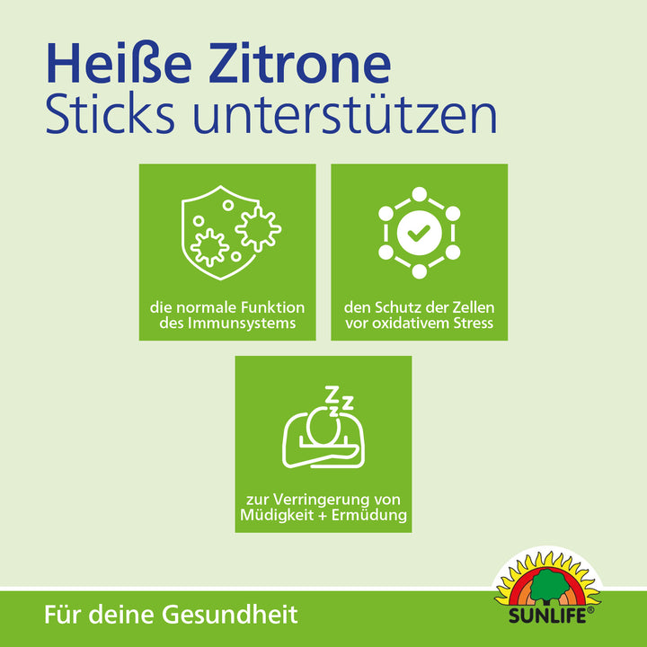 SUNLIFE Heiße Zitrone + Acerola (20 Sticks)