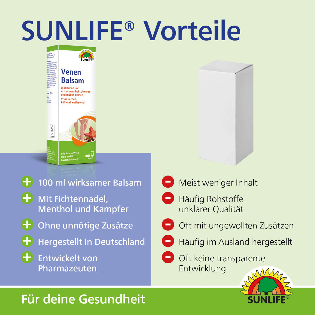 SUNLIFE Venen Balsam mit Rosskastanie (100 ml)