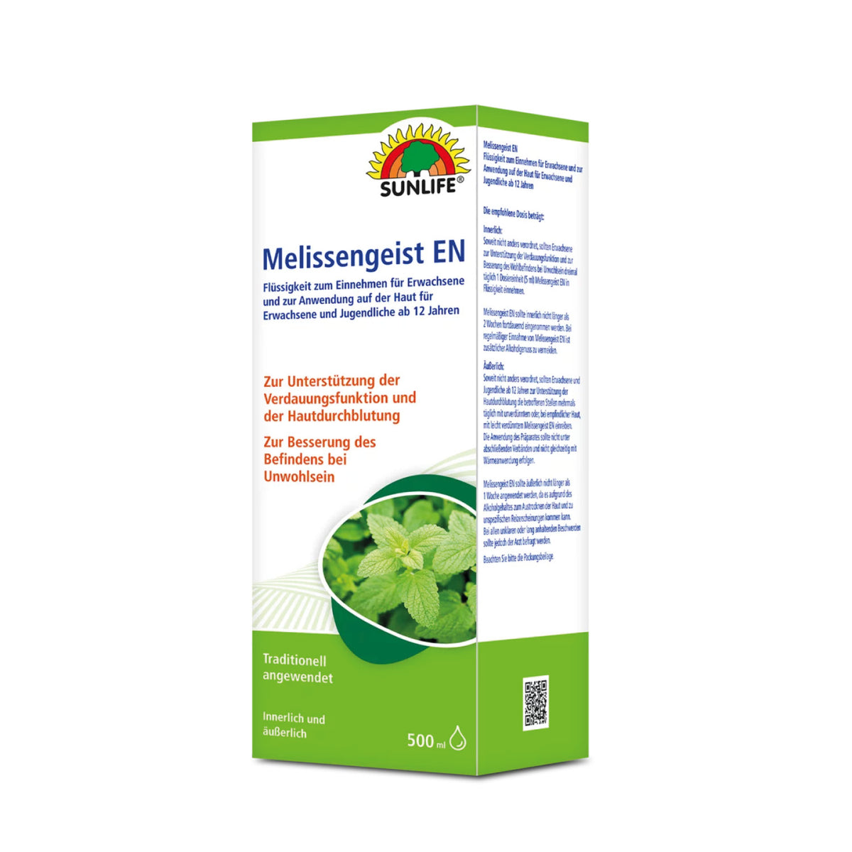 SUNLIFE Melissengeist (500 ml)