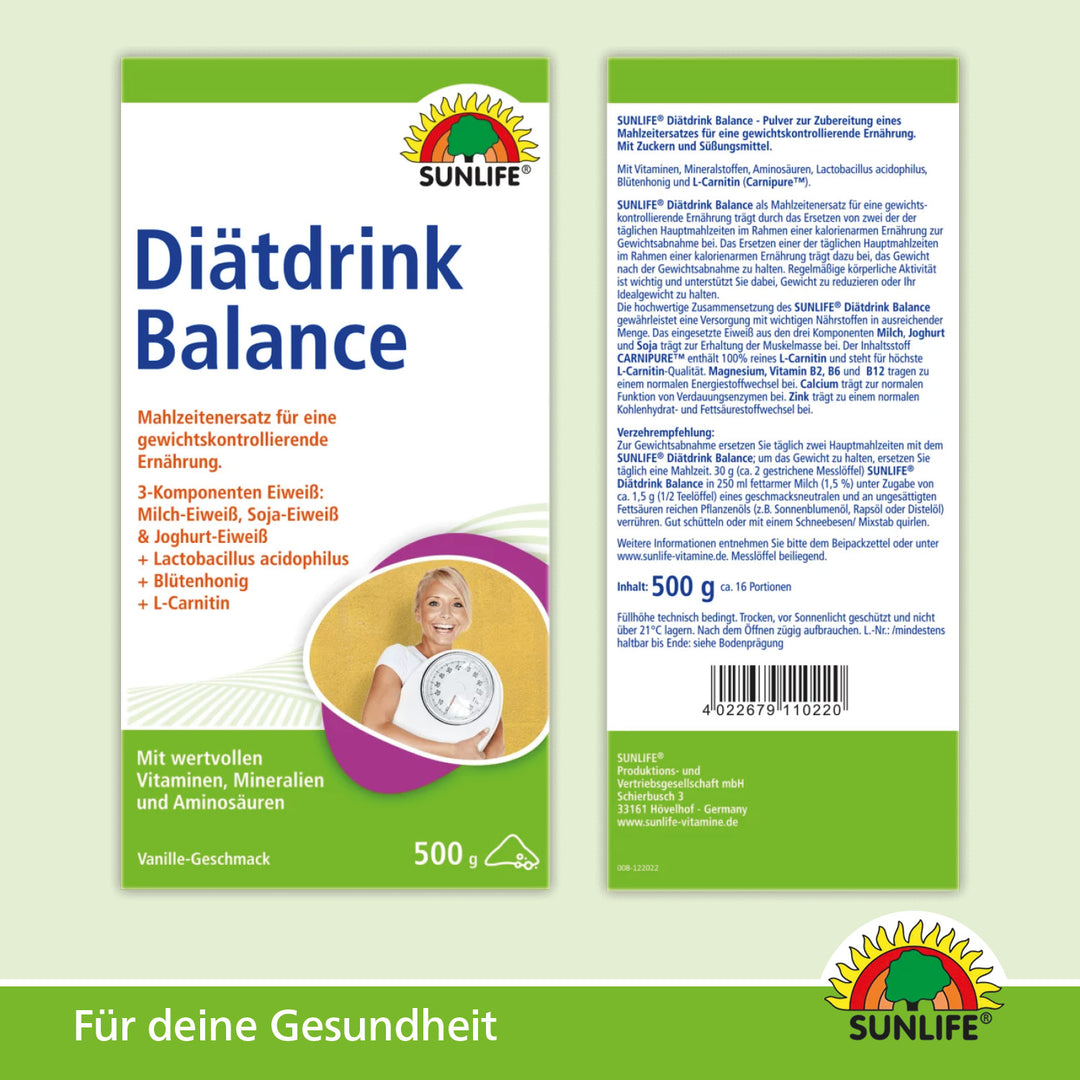 SUNLIFE Diätdrink Balance Vanille (500 g)