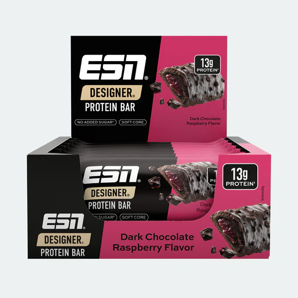 ESN Designer Protein Bar Dark Chocolate Raspberry | 12 x 45g