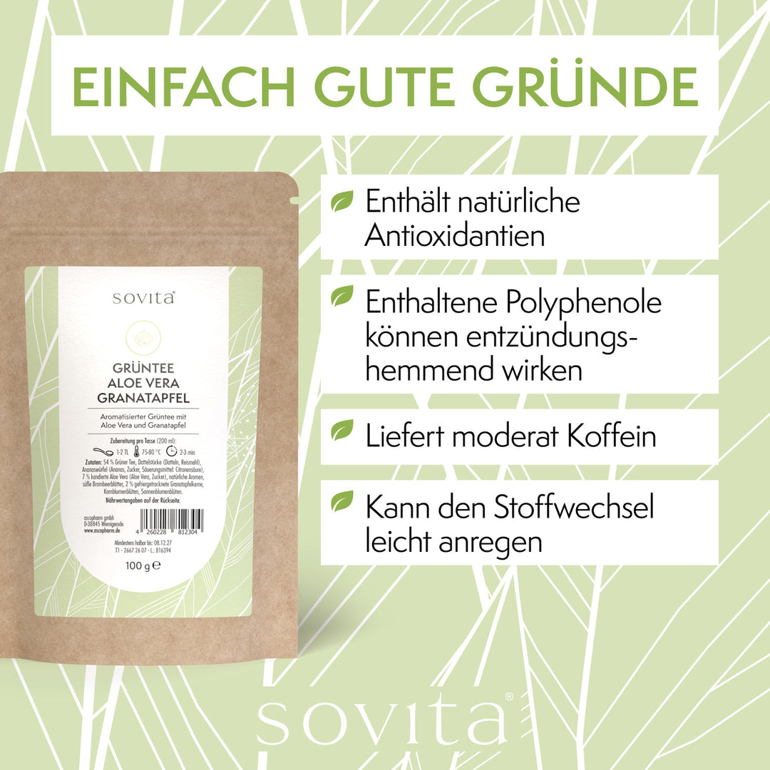 sovita Grüntee Aloe Vera Granatapfel