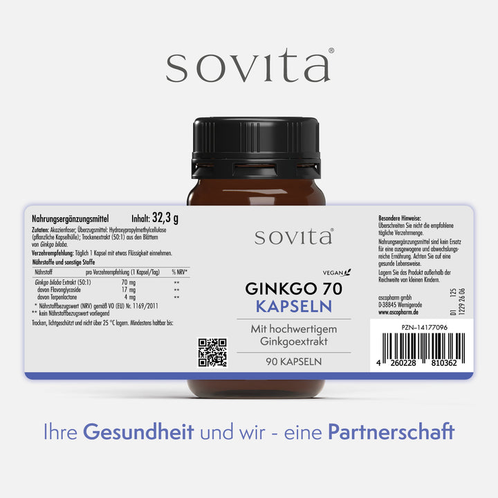 sovita Ginkgo 70 Kapseln