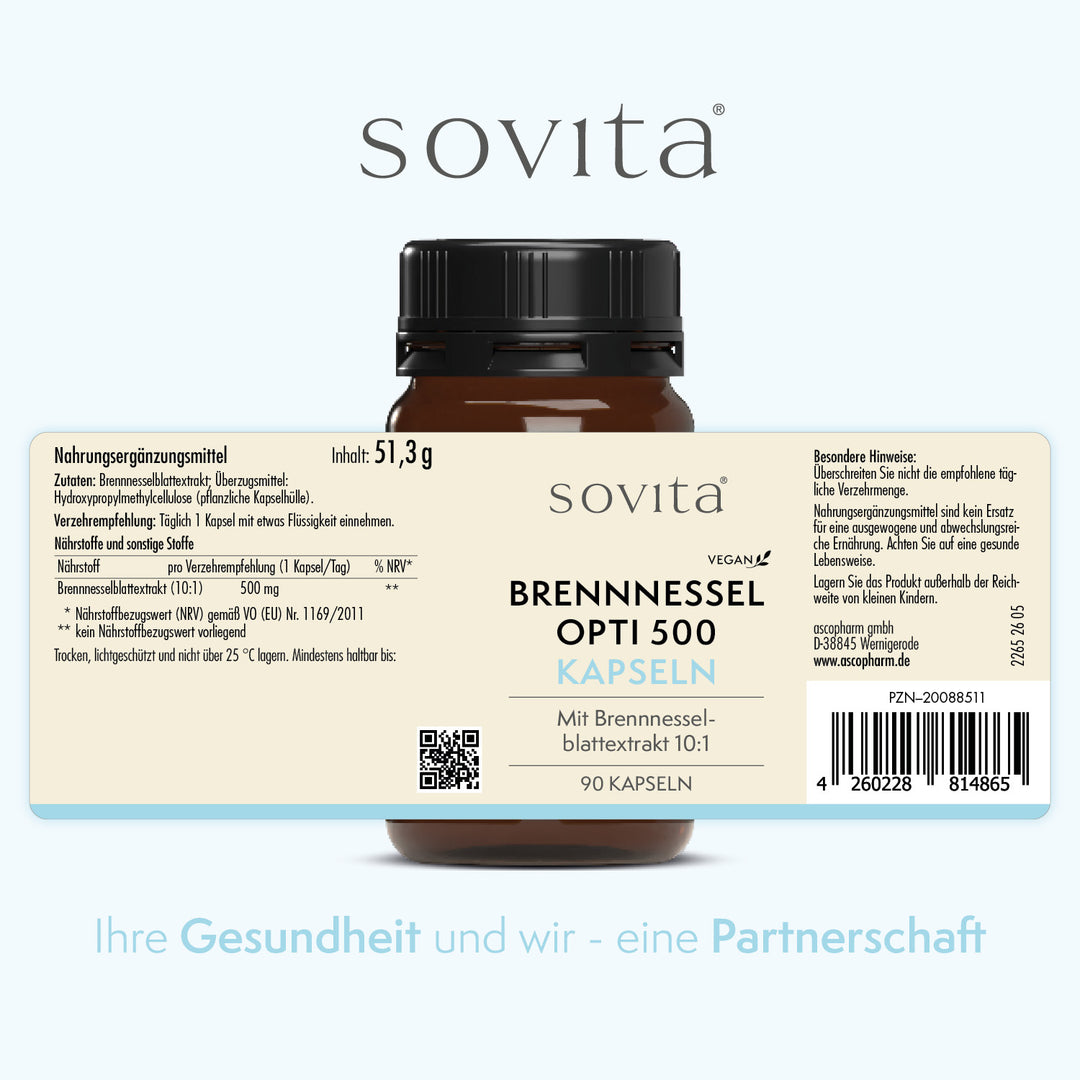 sovita Brennnessel Opti 500 Kapseln
