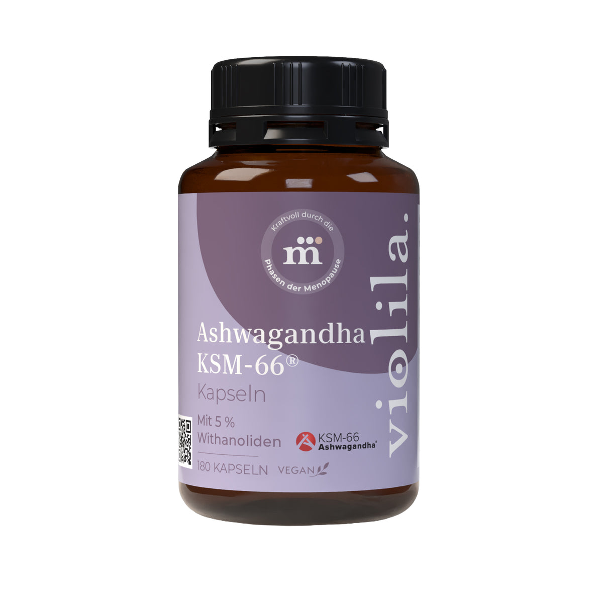 Ascopharm violila Ashwagandha KSM-66® Kapseln, 180 vegane Kapseln 1, 1 er