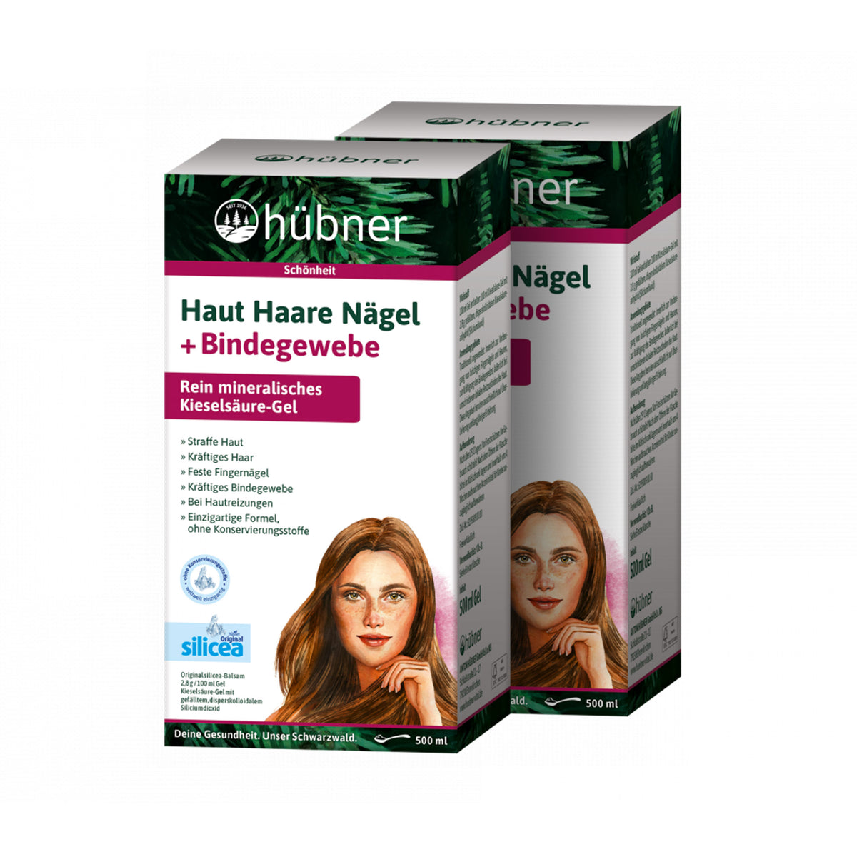 Hübner Haut Haare Nägel + Bindegewebe 2x 500ml Doppelpack