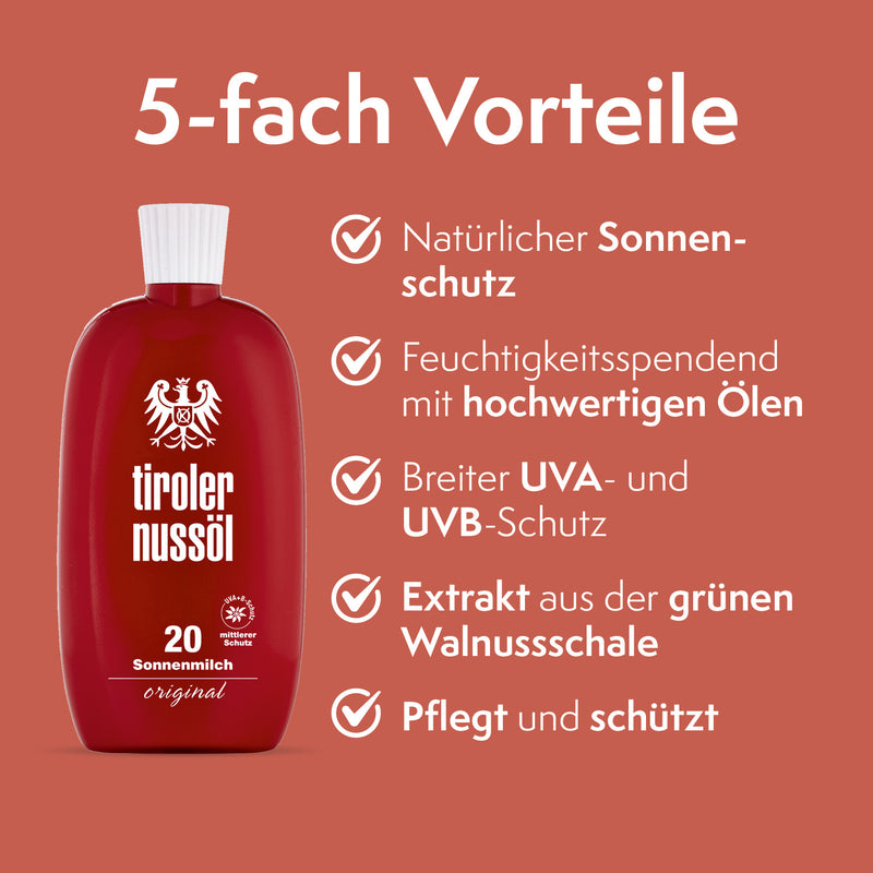 Tiroler Nussöl Original Sonnenmilch LSF 20